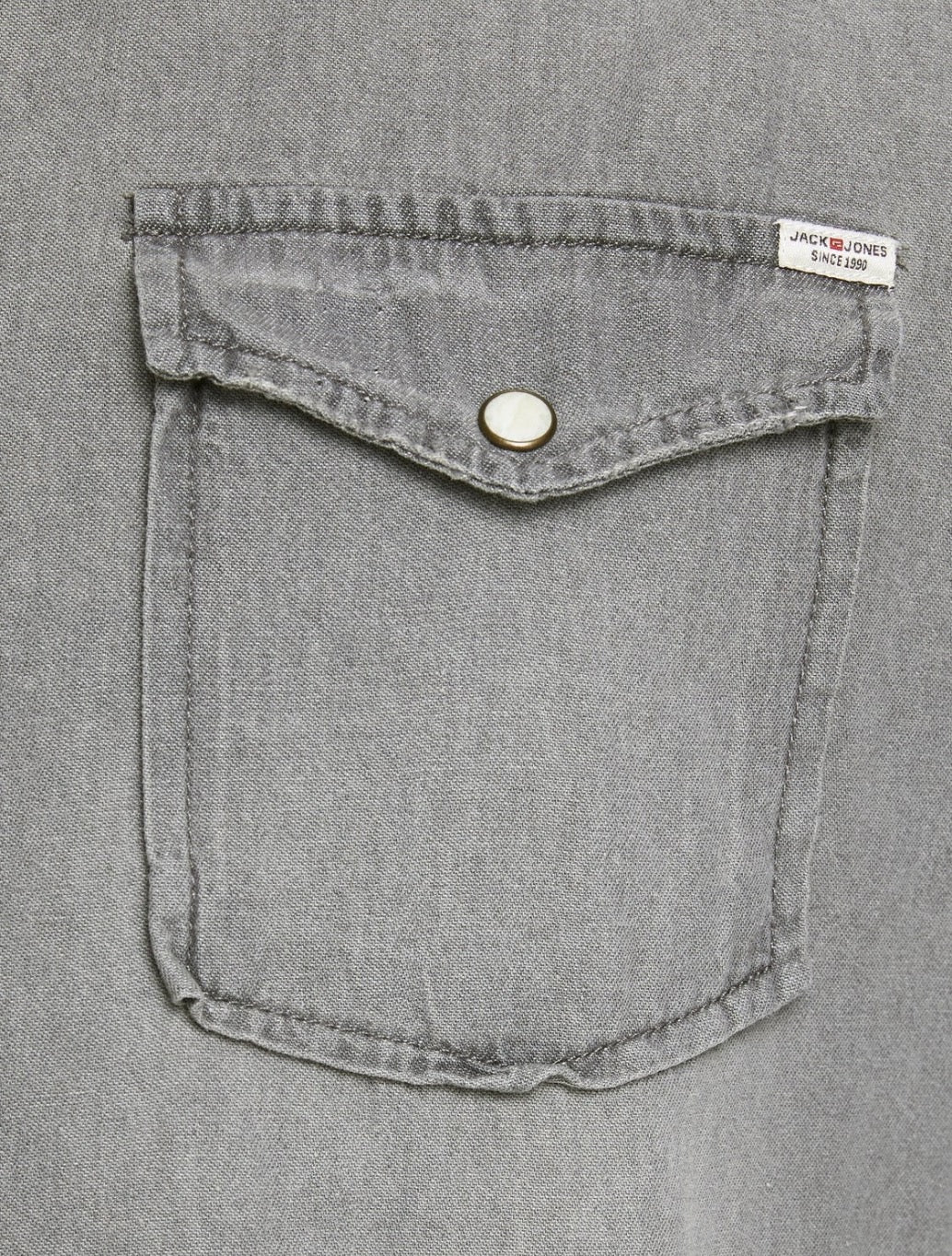 Jack & Jones - Slim Fit Denim Shirt - Light Grey