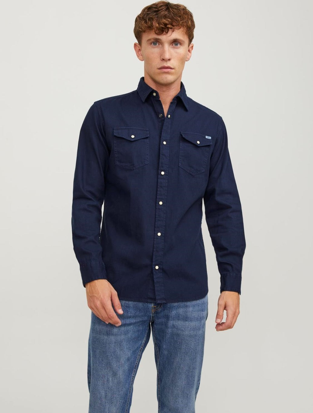 Jack & Jones - Slim Fit Denim Shirt - Navy