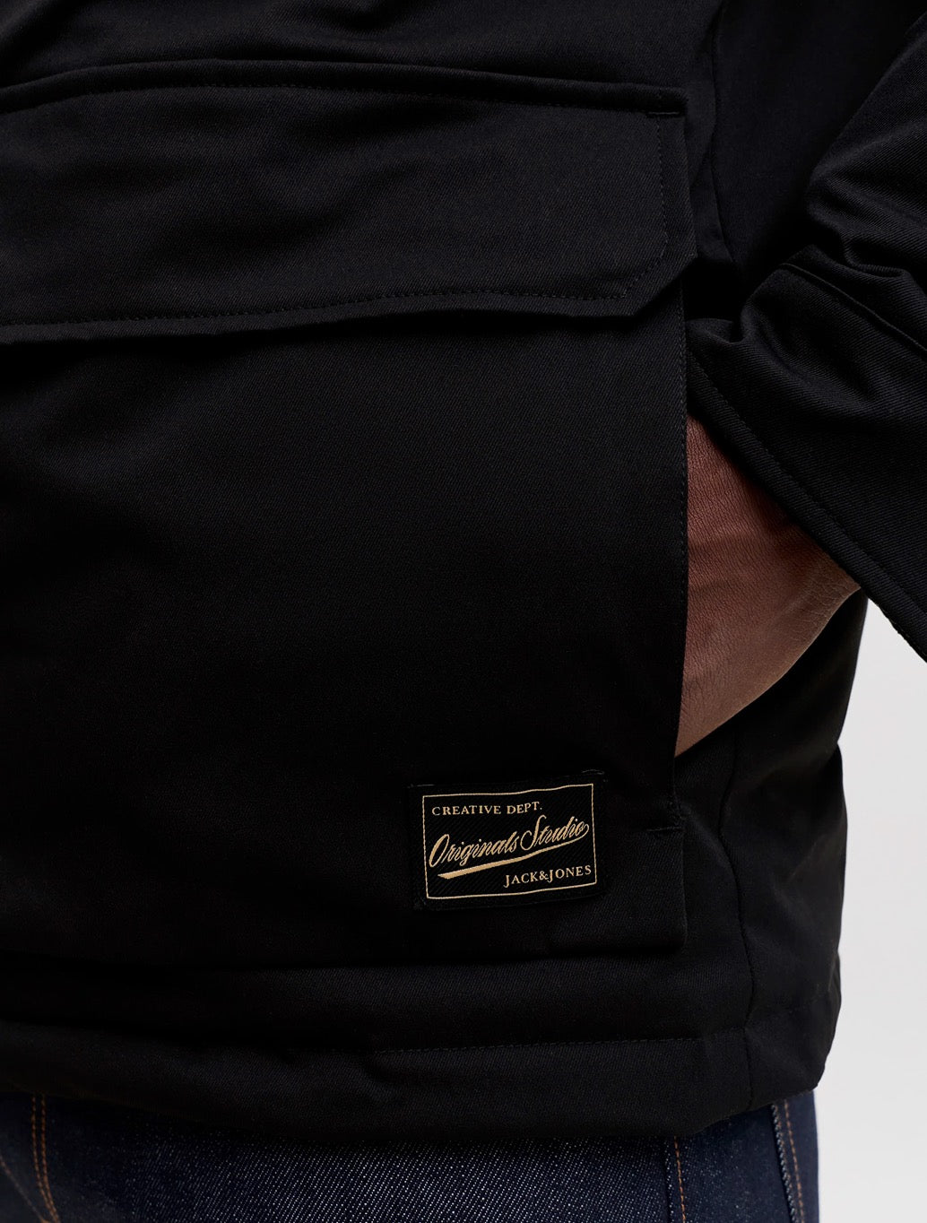 Jack & Jones Padded Barn Jacket In Black