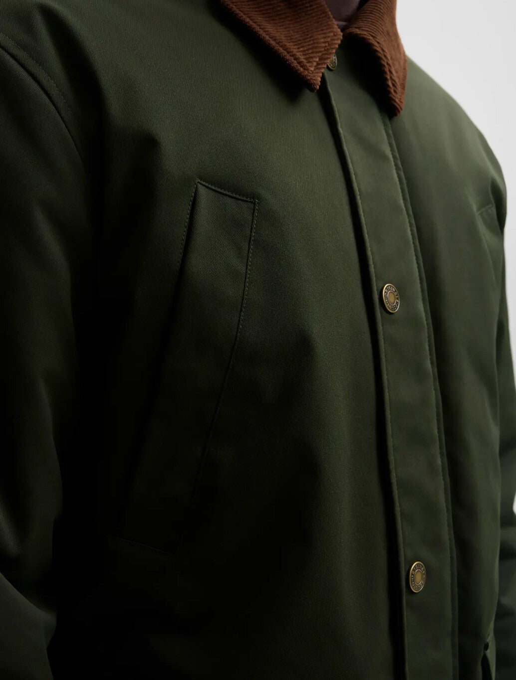 Jack & Jones Padded Barn Jacket In Green / Rosin