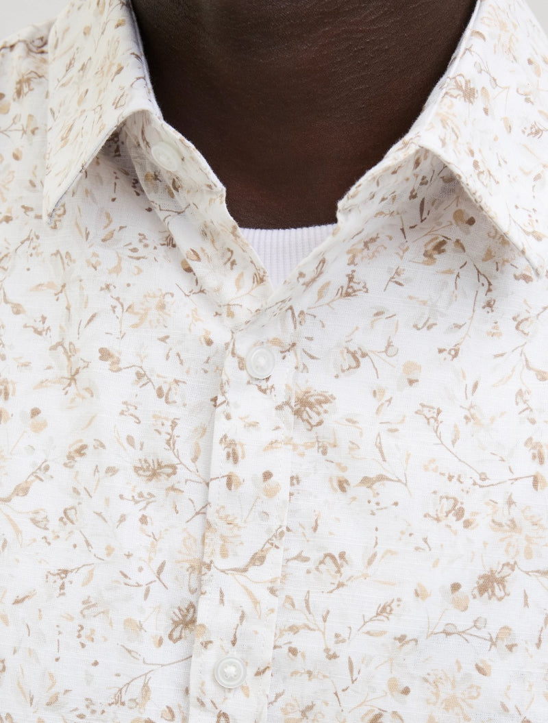 Jack & Jones - Summer Printed Short Sleeve Shirt - Beige
