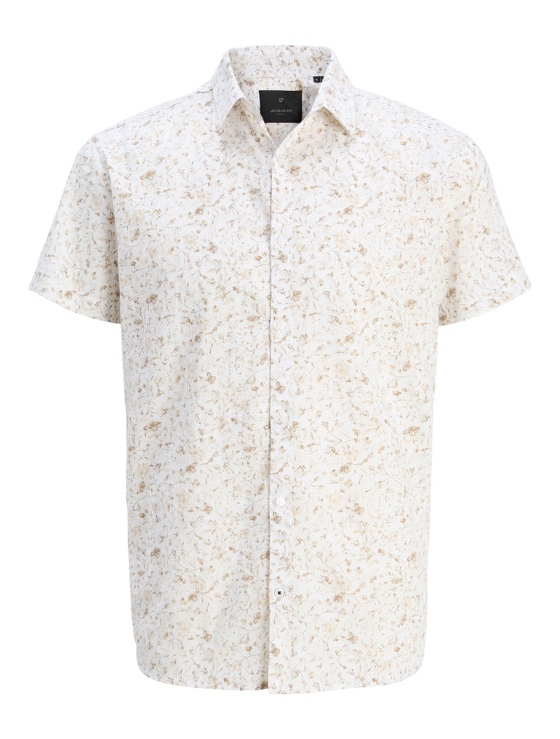 Jack & Jones - Summer Printed Short Sleeve Shirt - Beige