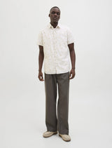 Jack & Jones - Summer Printed Short Sleeve Shirt - Beige