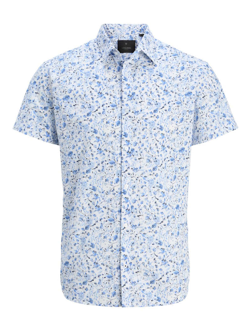 Jack & Jones - Summer Printed Short Sleeve Shirt - Blue