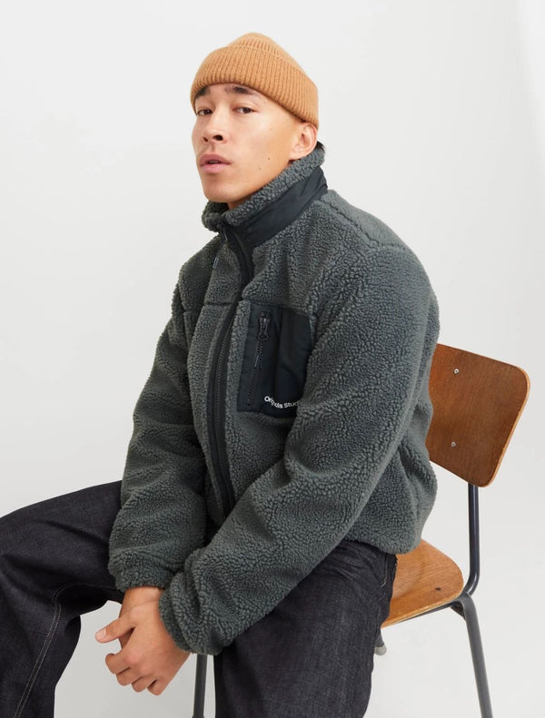 Jack & Jones - Vester Teddy Fleece Jacket - Grey