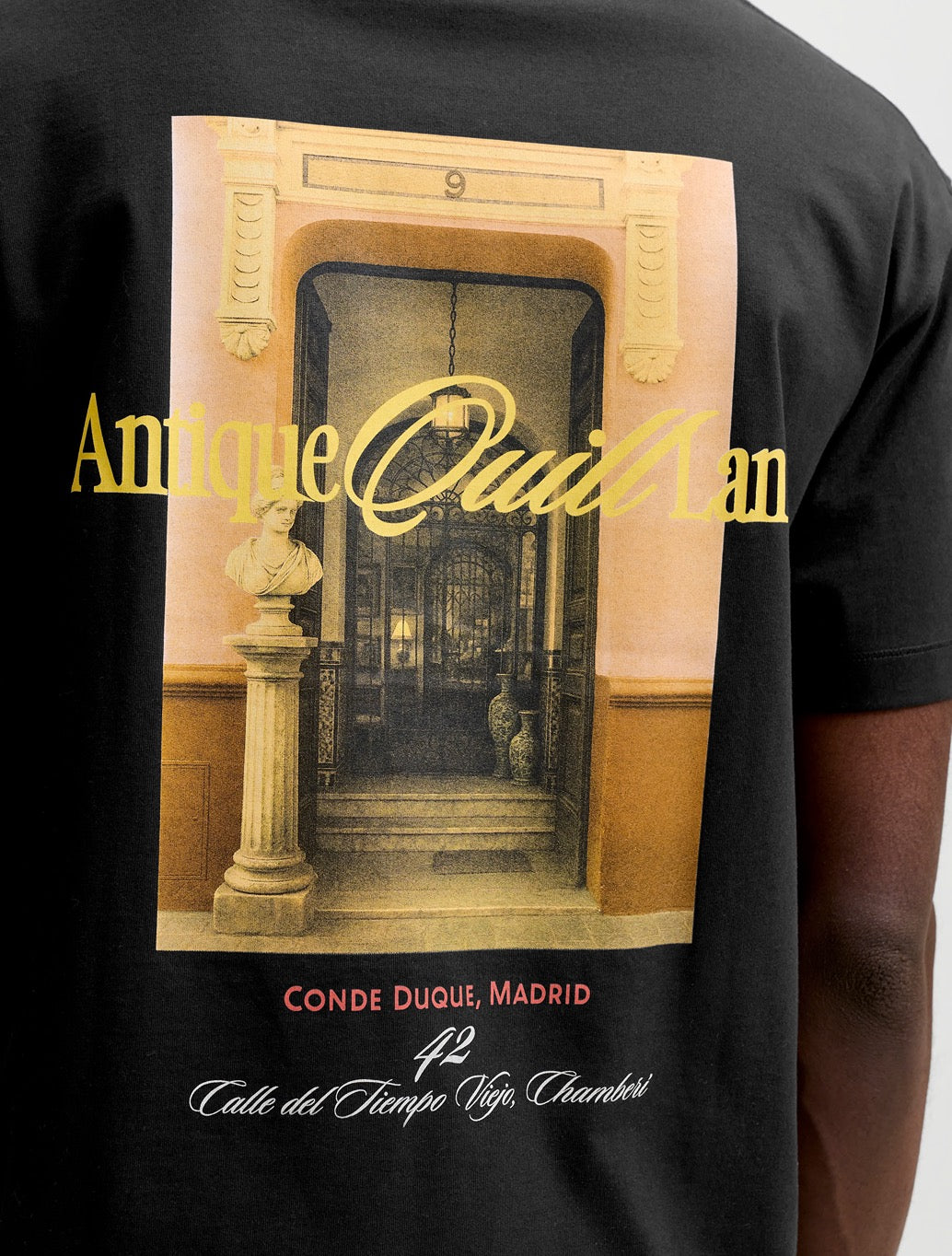 Jack & Jones Alamanco Back Print T-Shirt in Black