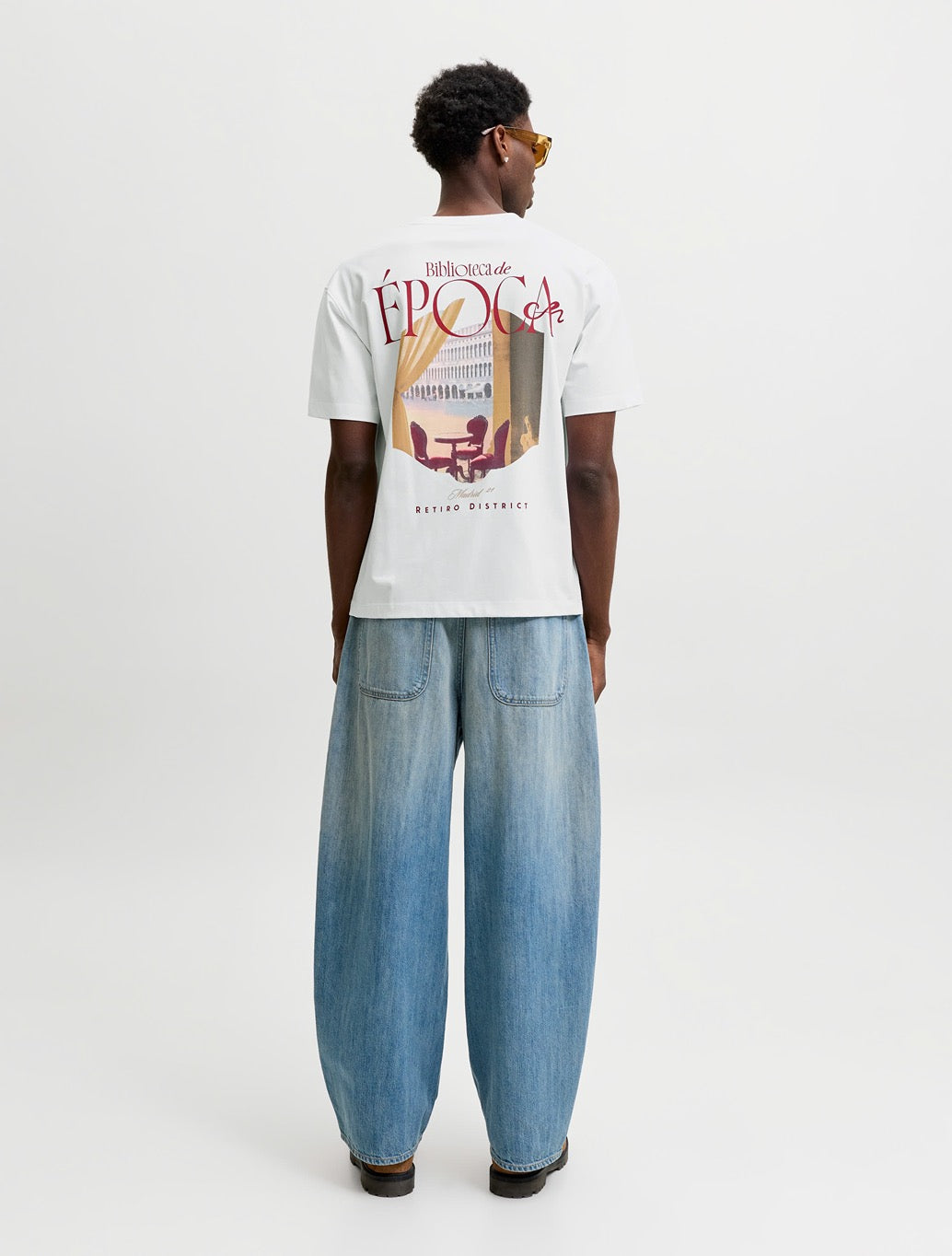 Jack & Jones Alamanco Back Print T-Shirt in White