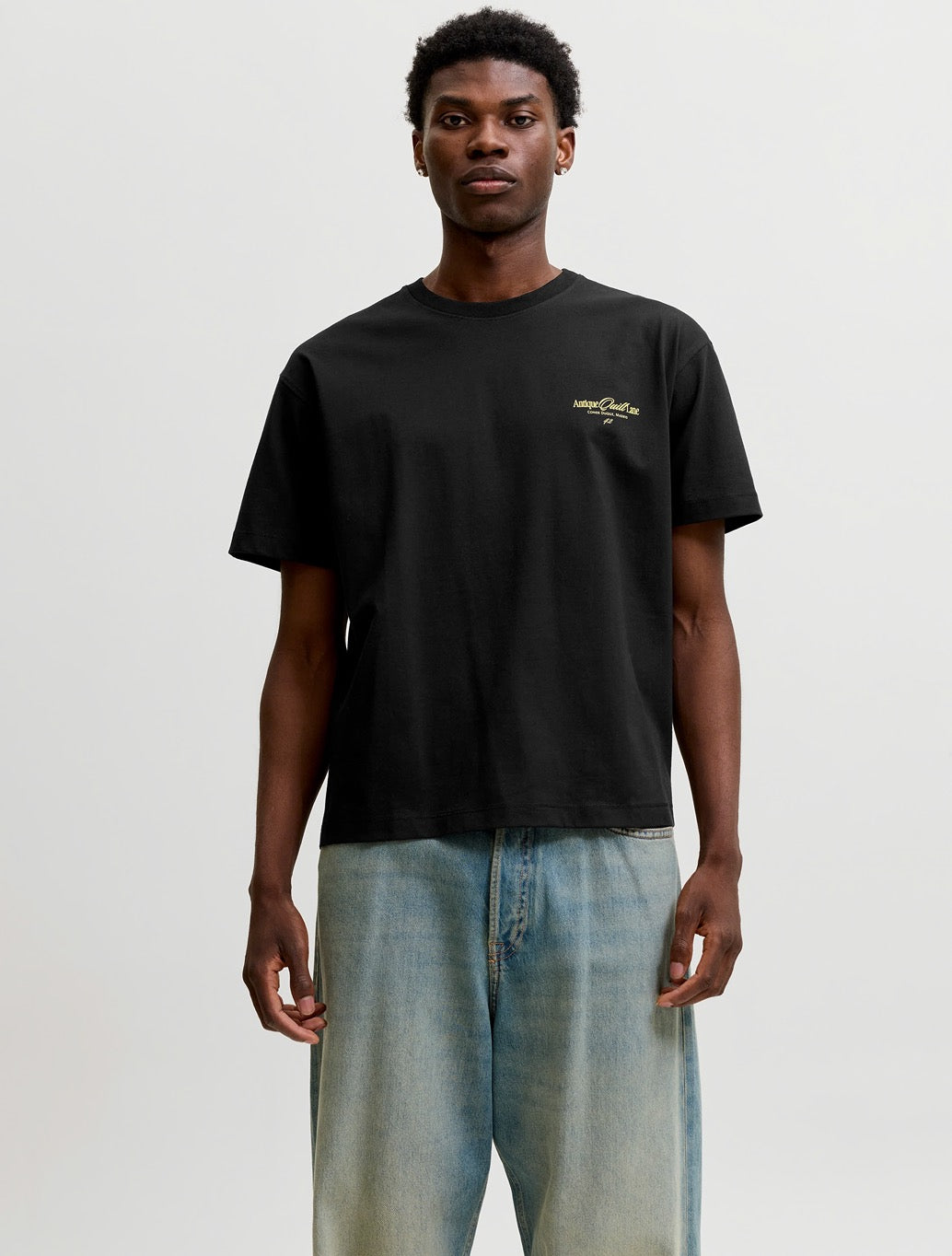 Jack & Jones Alamanco Back Print T-Shirt in Black