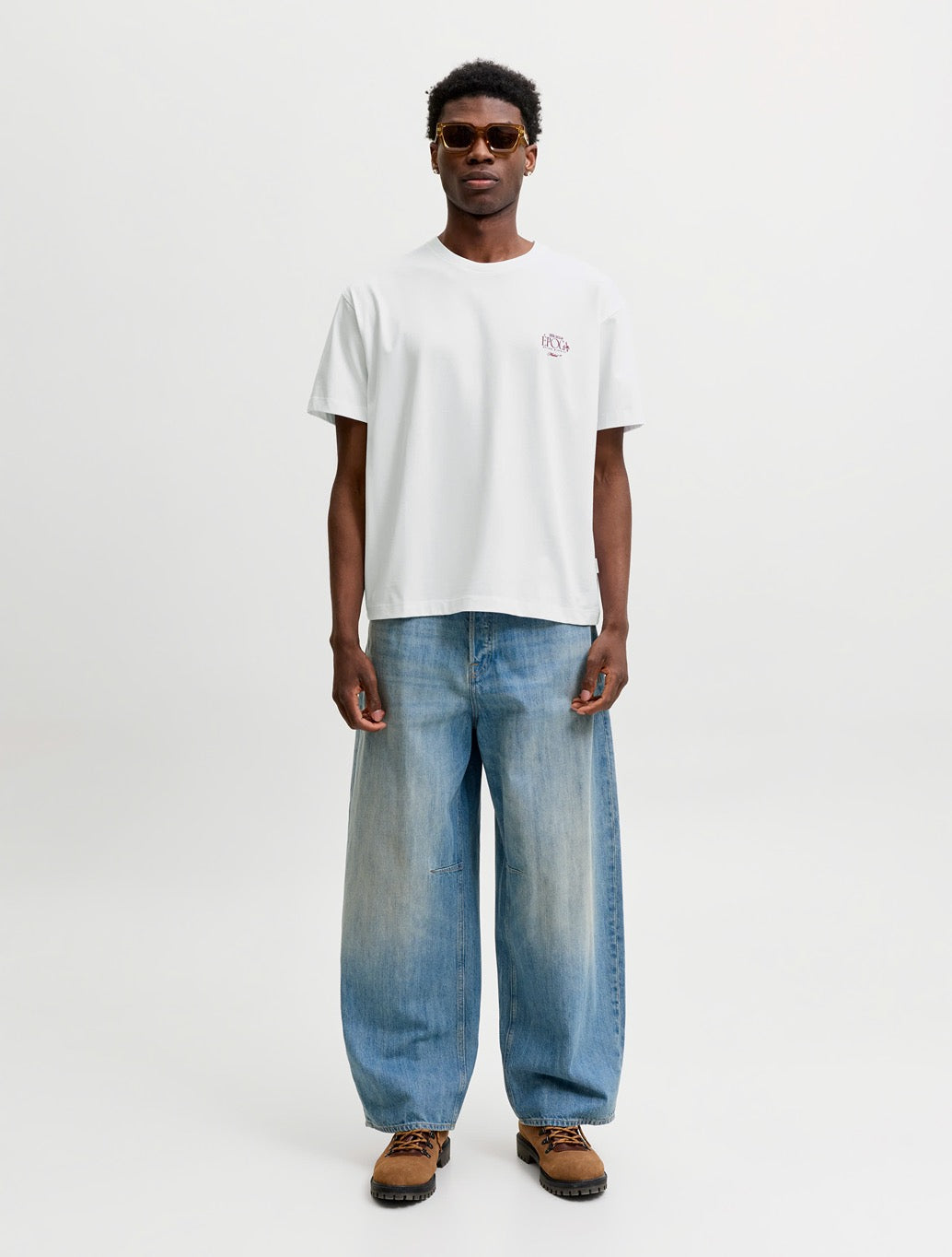 Jack & Jones Alamanco Back Print T-Shirt in White