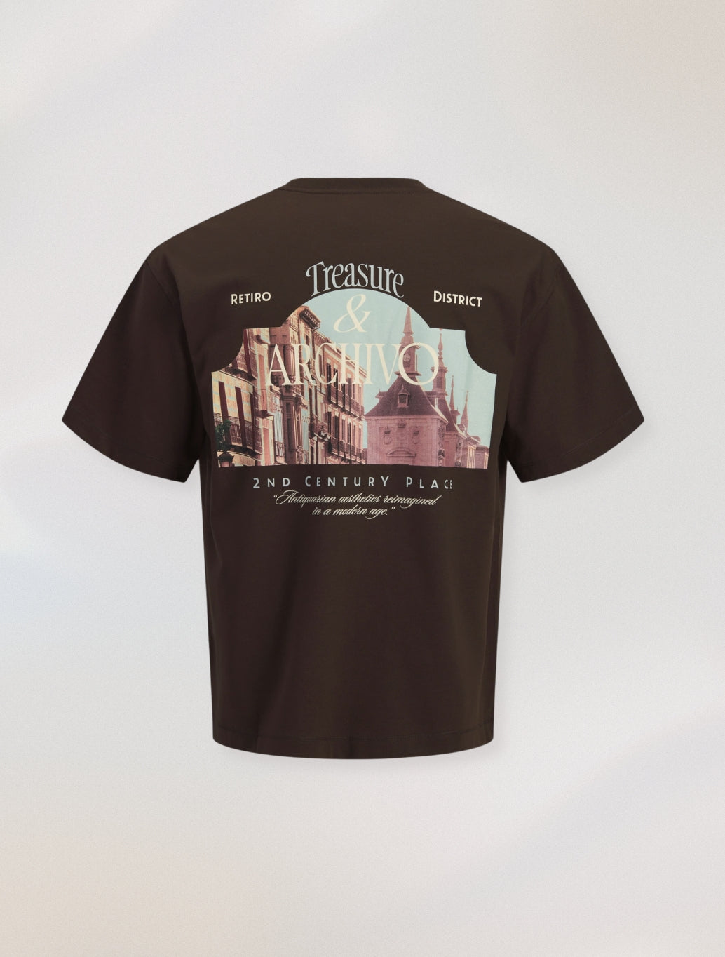 Jack & Jones Alamanco Back Print T-Shirt in Dark Brown