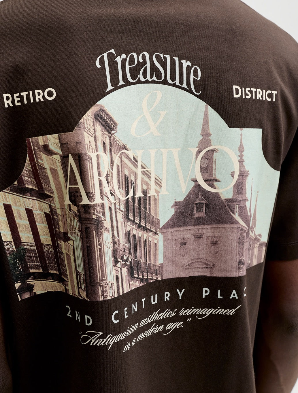 Jack & Jones Alamanco Back Print T-Shirt in Dark Brown