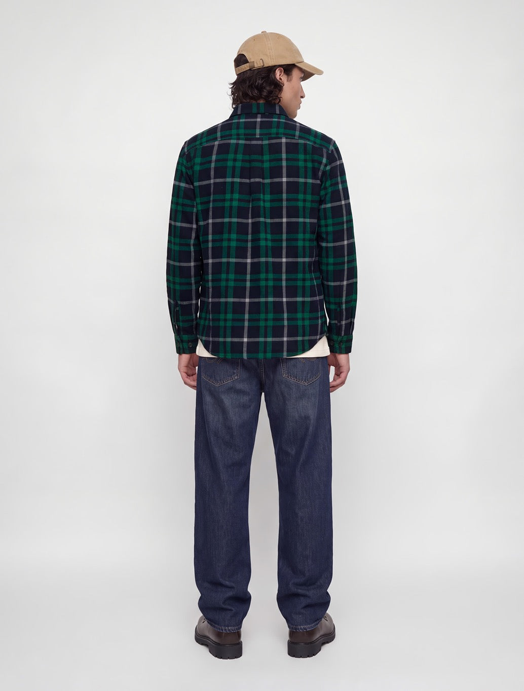 Jack & Jones Bluivy Check Overshirt in Green Check
