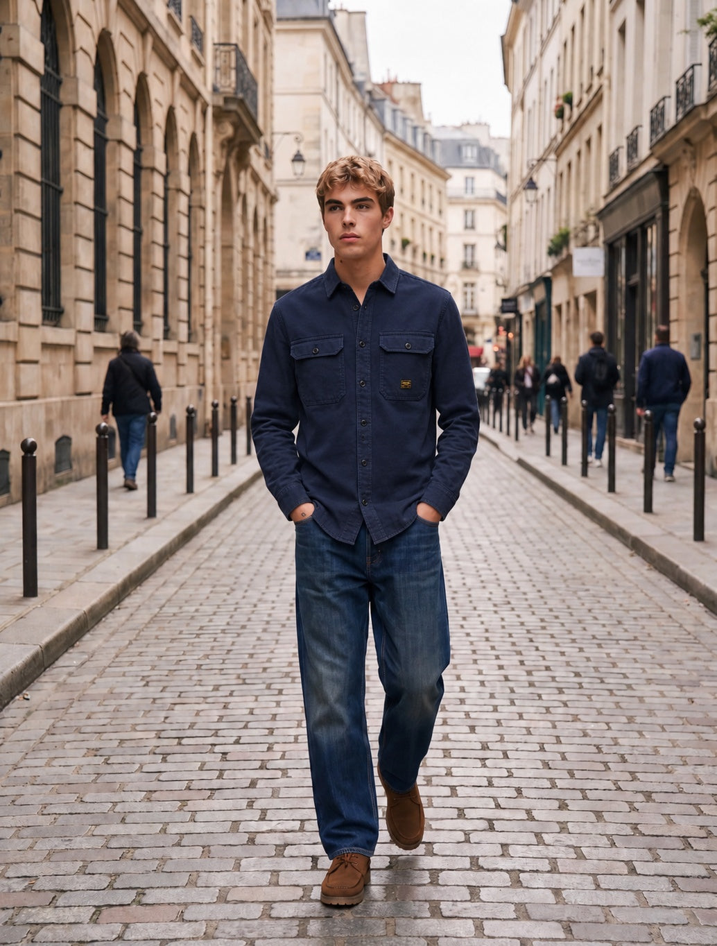Jack & Jones Bluivy Overshirt in Navy