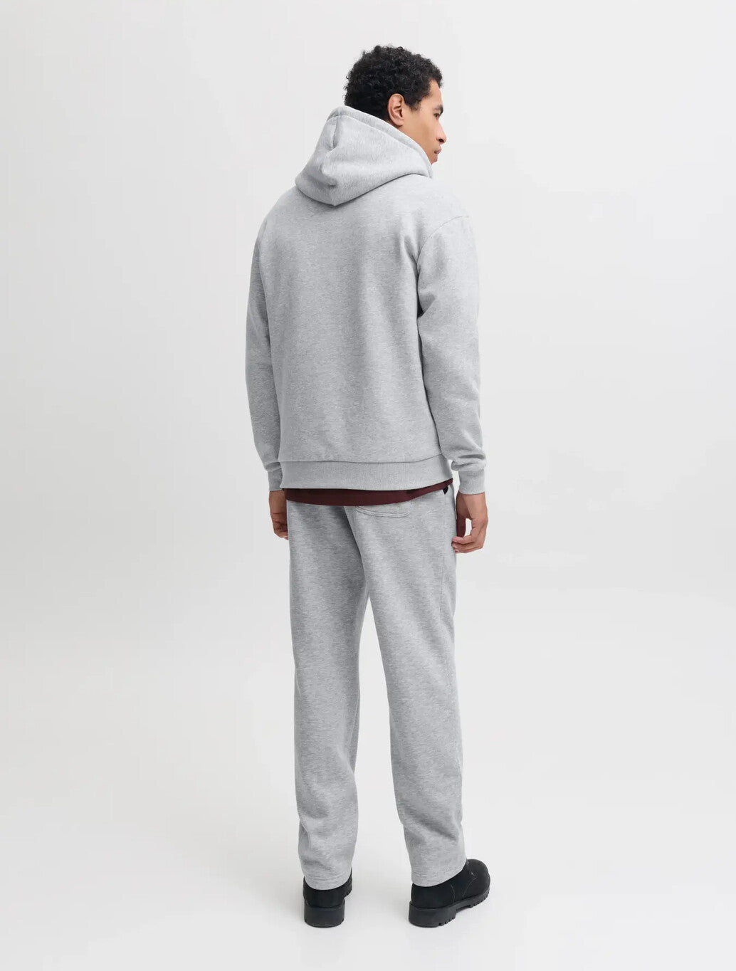 Jack & Jones Bradley Relaxed Fit Hoodie in Light Grey Melange