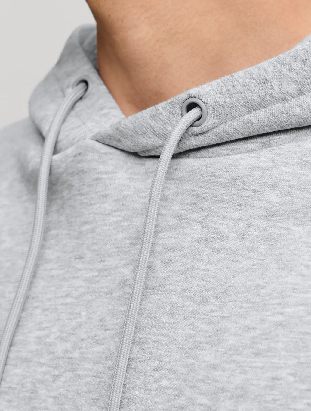 Jack & Jones Bradley Relaxed Fit Hoodie in Light Grey Melange