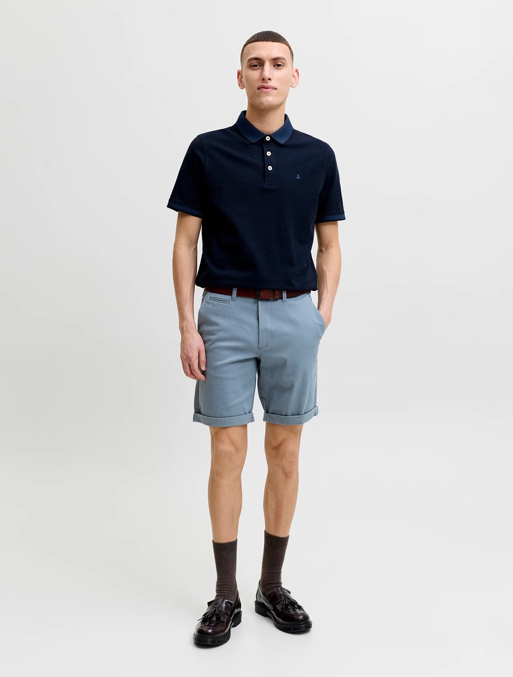 Jack & Jones Bowie Regular Fit Chino Shorts in Blue
