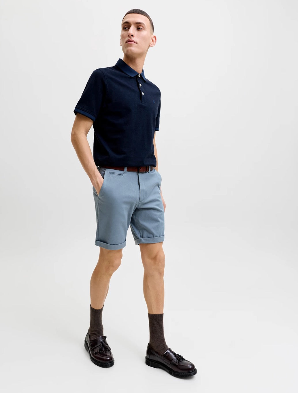 Jack & Jones Bowie Regular Fit Chino Shorts in Blue