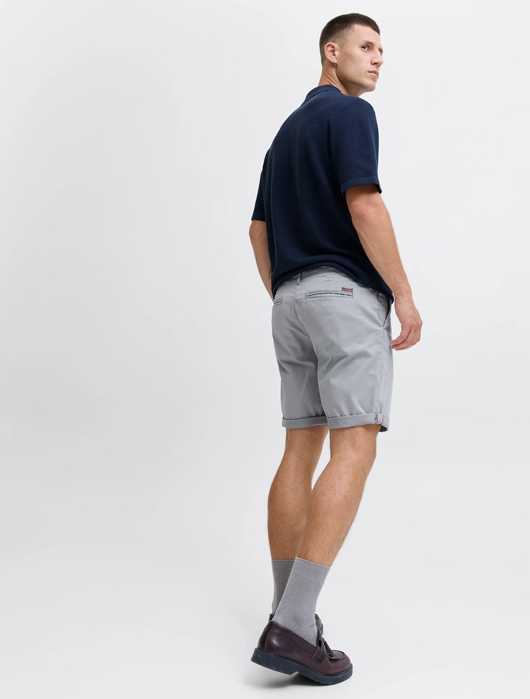 Jack & Jones Bowie Regular Fit Chino Shorts in Grey