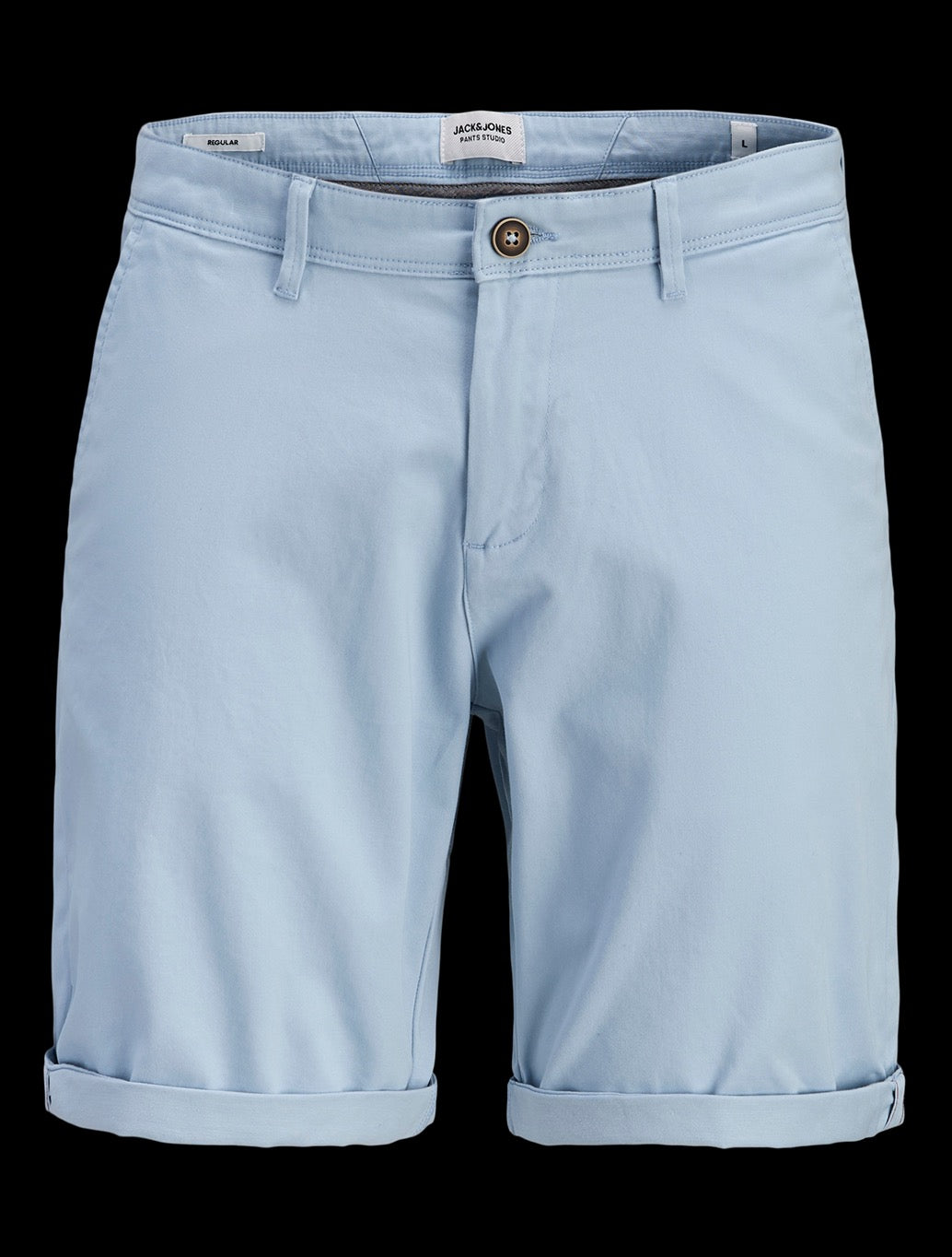 Jack & Jones Bowie Regular Fit Chino Shorts in Light Blue