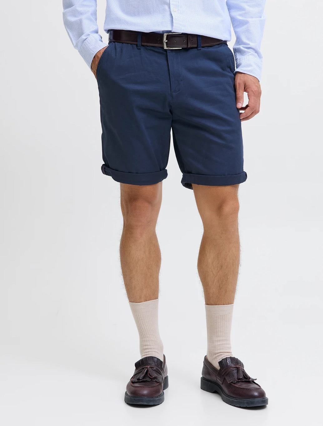 Jack & Jones Bowie Regular Fit Chino Shorts in Navy