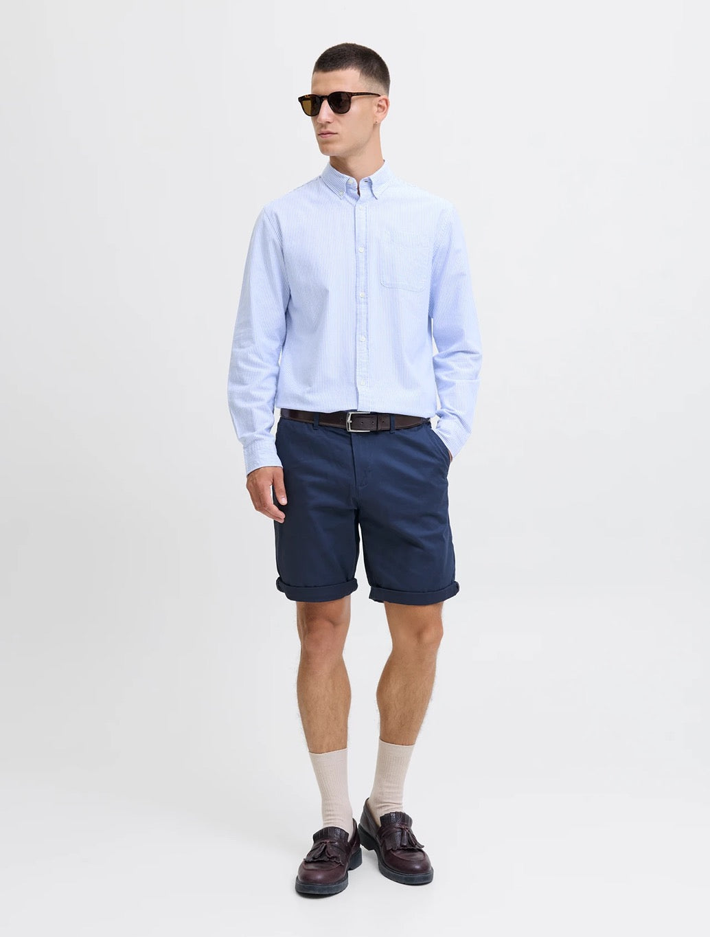 Jack & Jones Bowie Regular Fit Chino Shorts in Navy