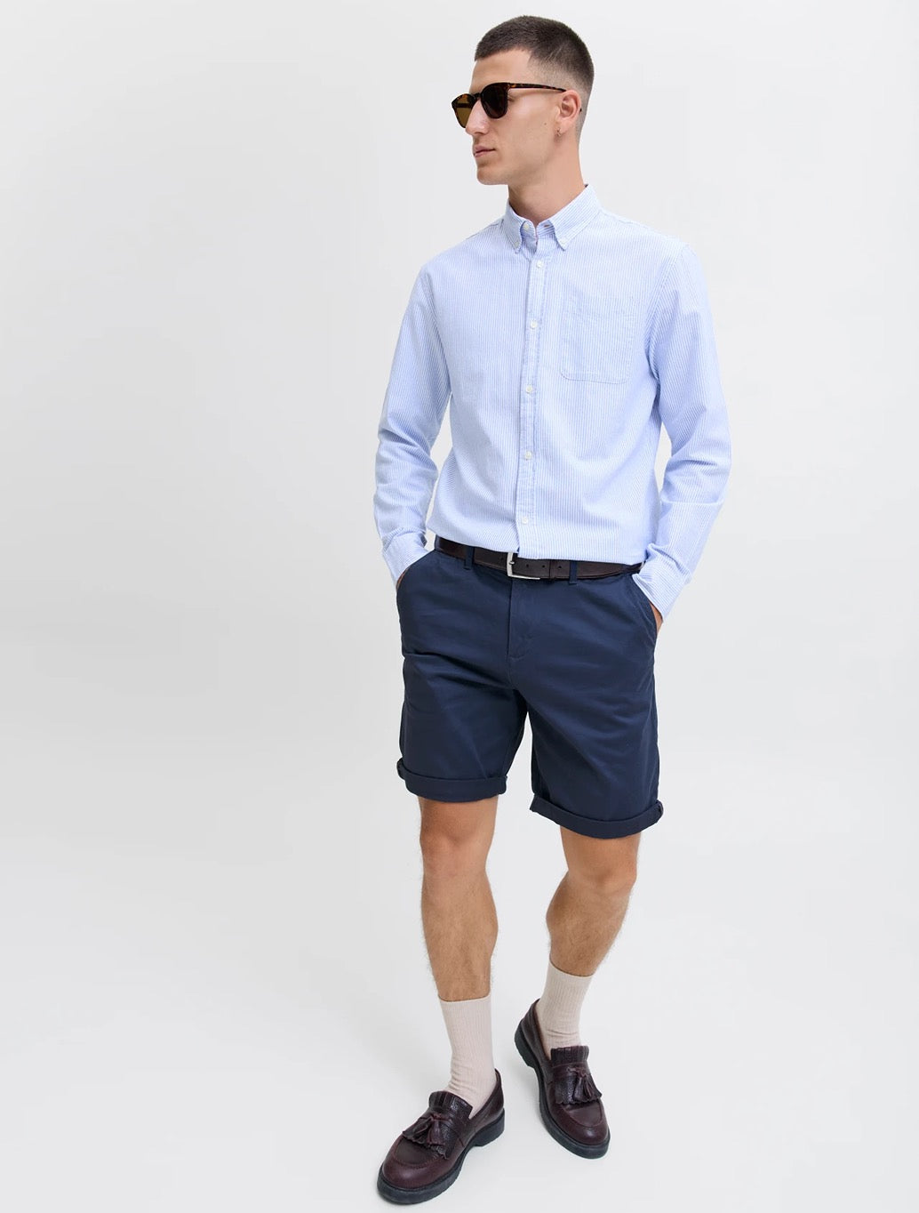 Jack & Jones Bowie Regular Fit Chino Shorts in Navy