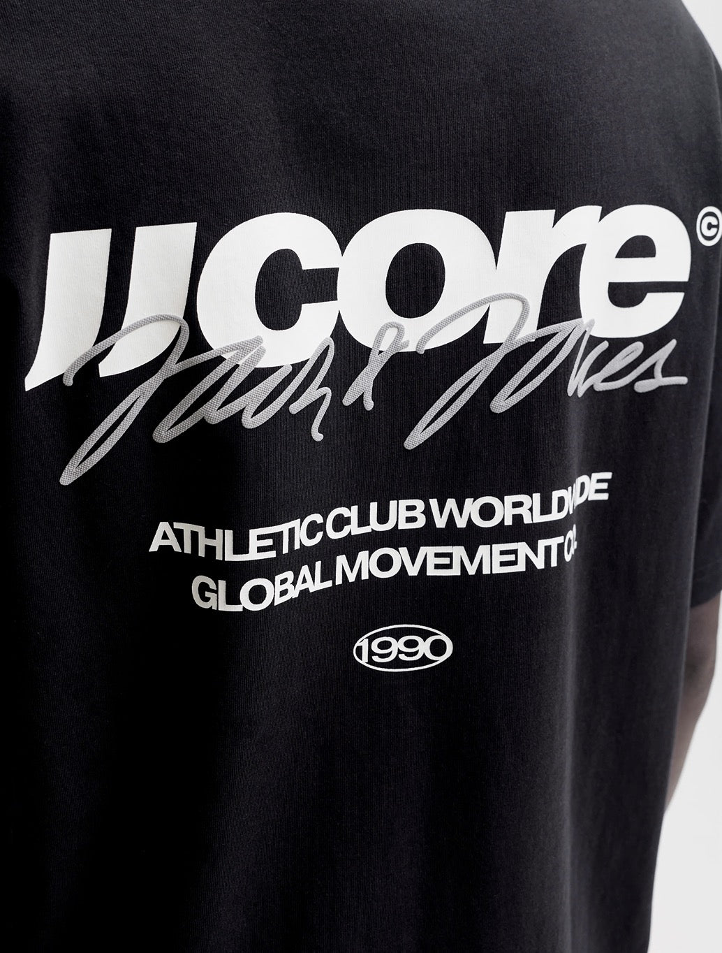 Jack & Jones Club Back Print T-Shirt in Black