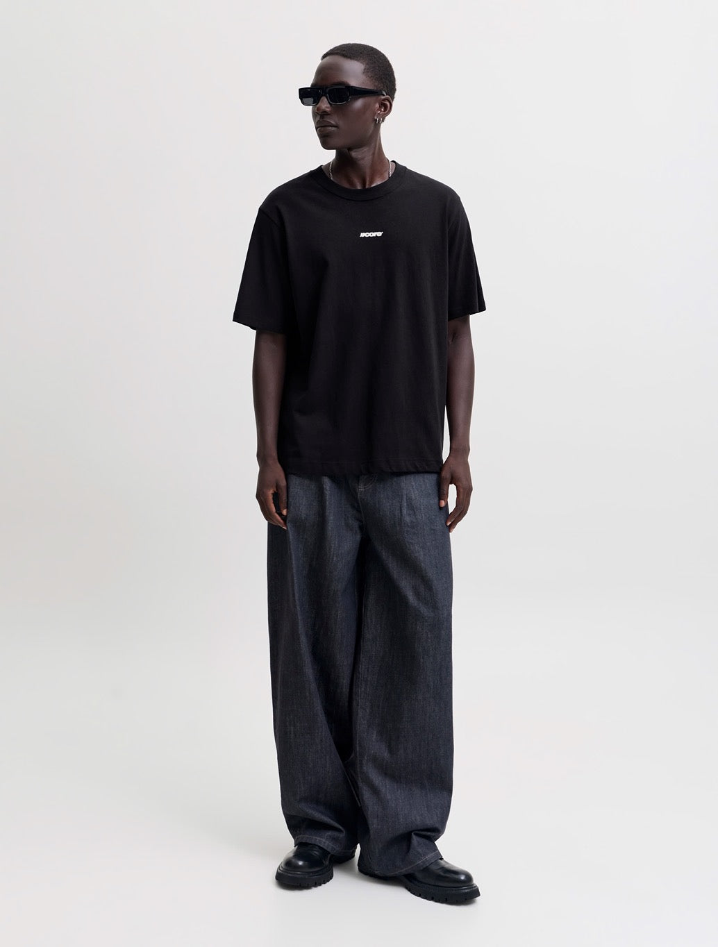 Jack & Jones Club Back Print T-Shirt in Black