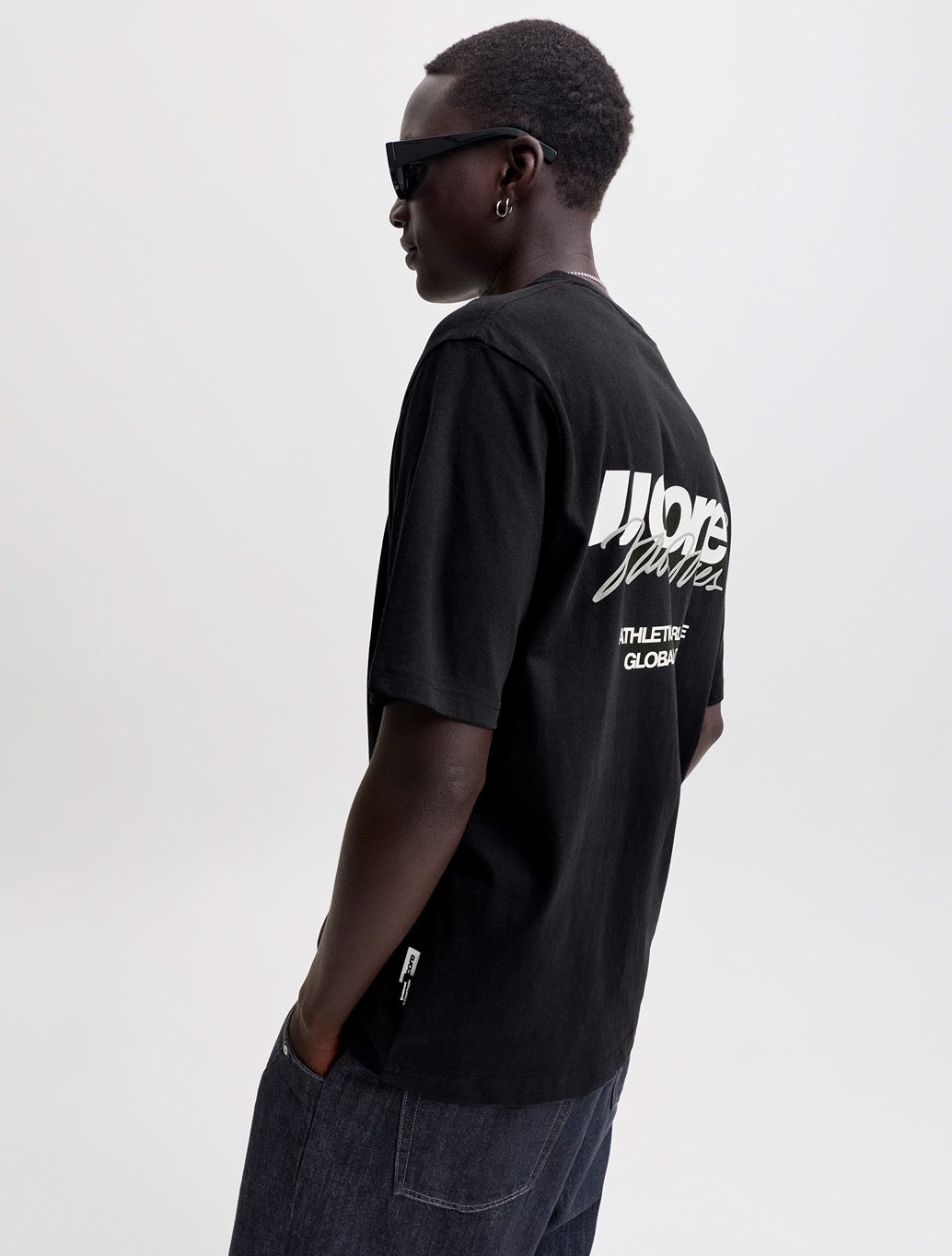Jack & Jones Club Back Print T-Shirt in Black