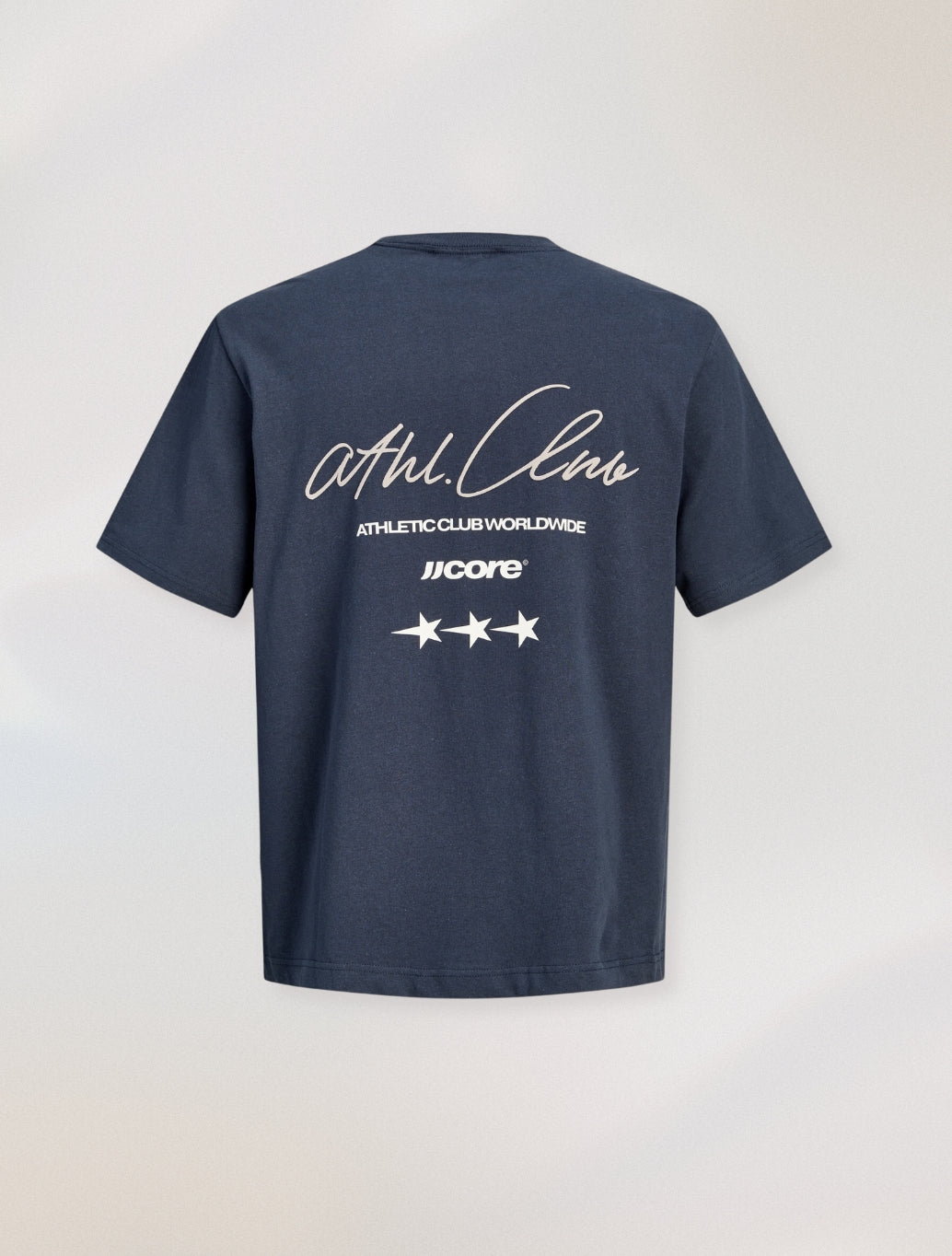 Jack & Jones Club Back Print T-Shirt in Navy