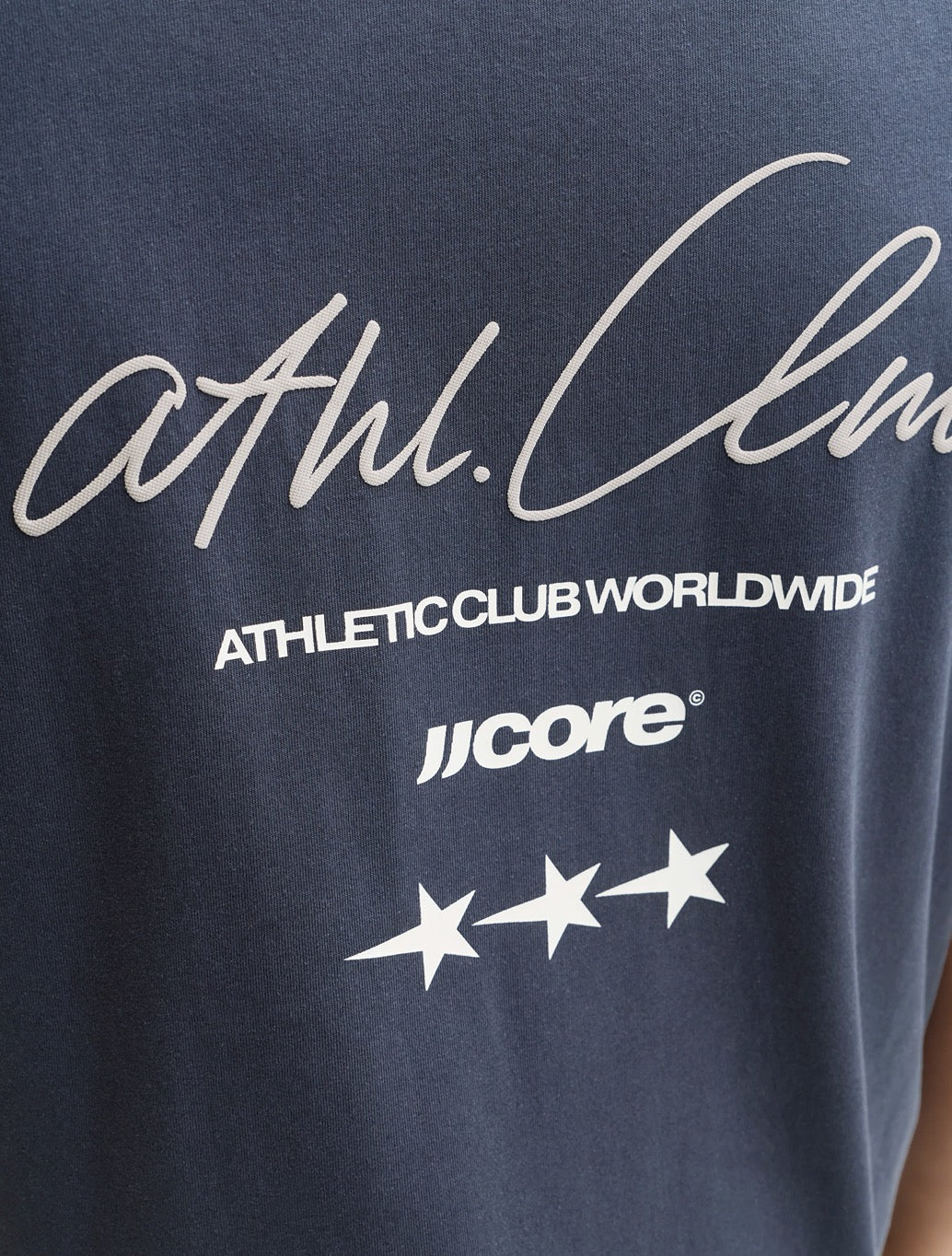 Jack & Jones Club Back Print T-Shirt in Navy