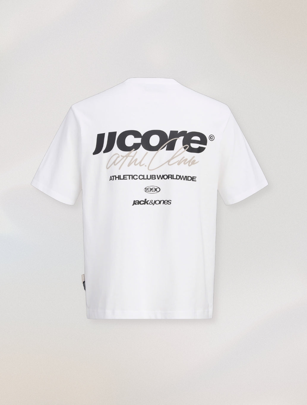 Jack & Jones Club Back Print T-Shirt in White