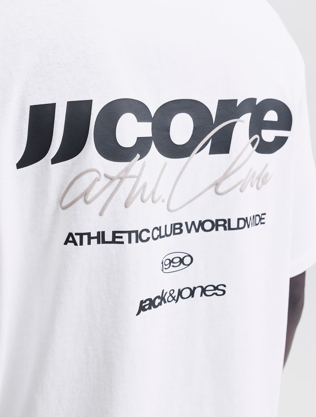 Jack & Jones Club Back Print T-Shirt in White