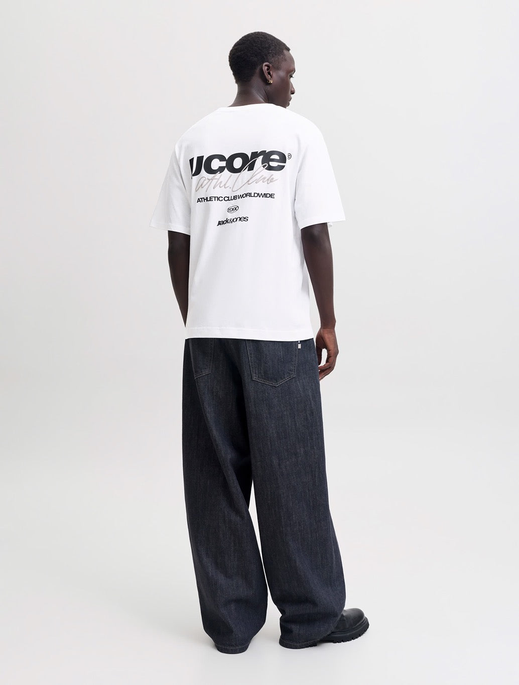 Jack & Jones Club Back Print T-Shirt in White