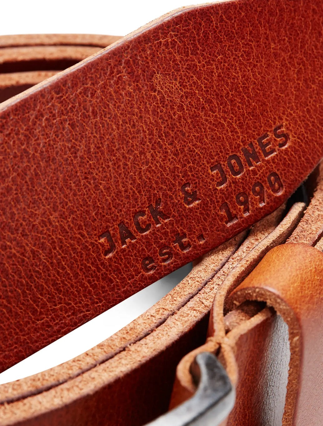 Jack & Jones Paul Leather Belt in Camel
