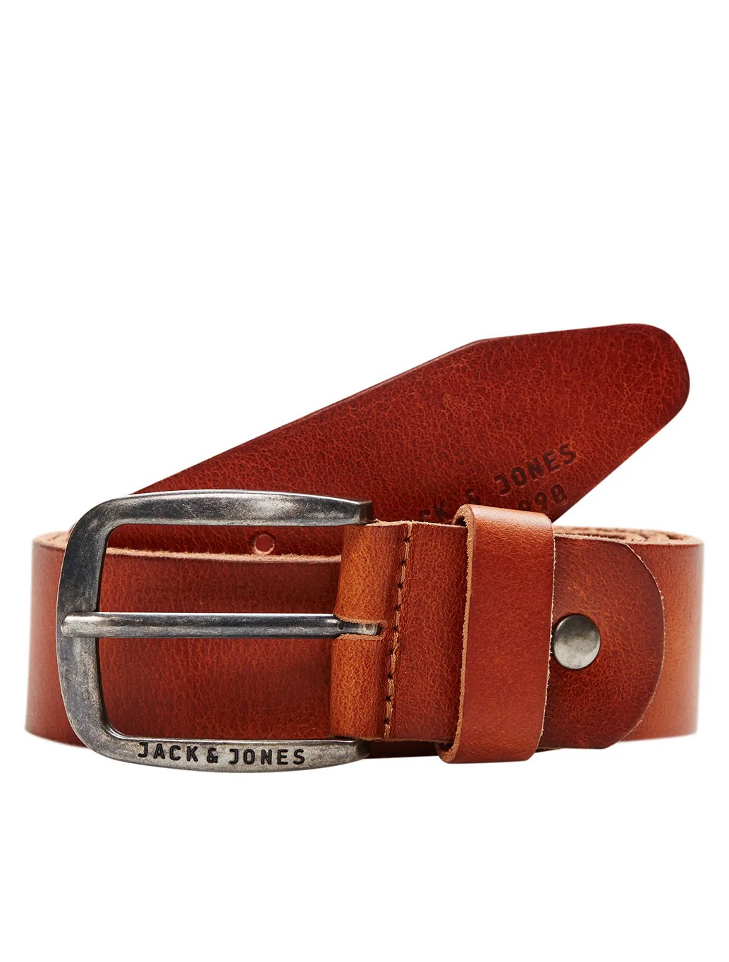 Jack & Jones Paul Leather Belt in Camel