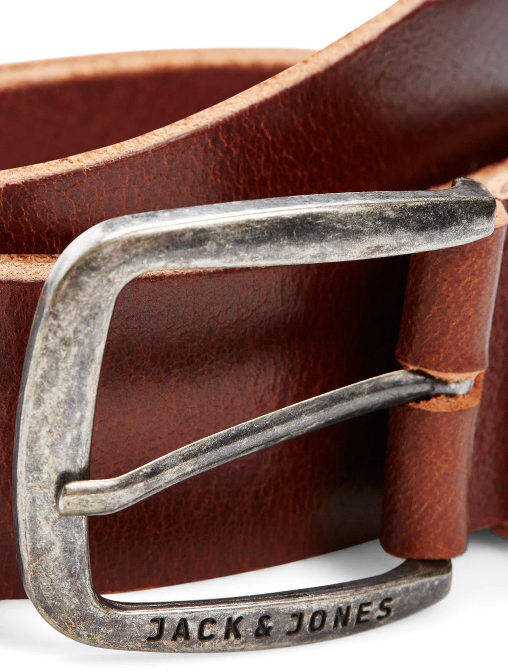 Jack & Jones Paul Leather Belt in Dark Brown