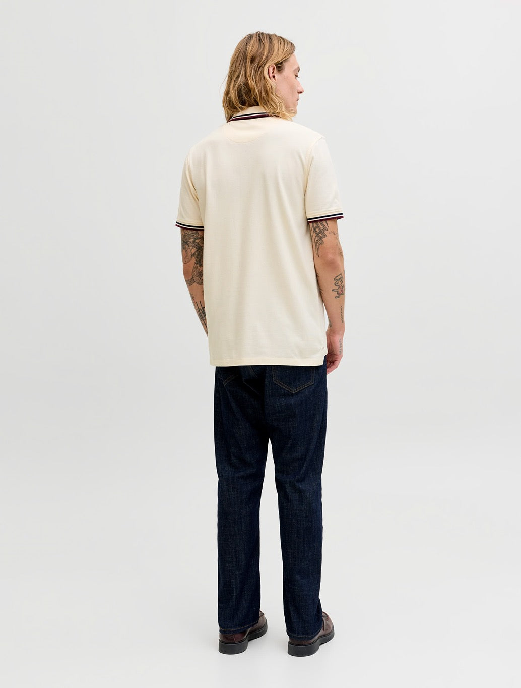Jack & Jones Paulos Polo Shirt in Cream