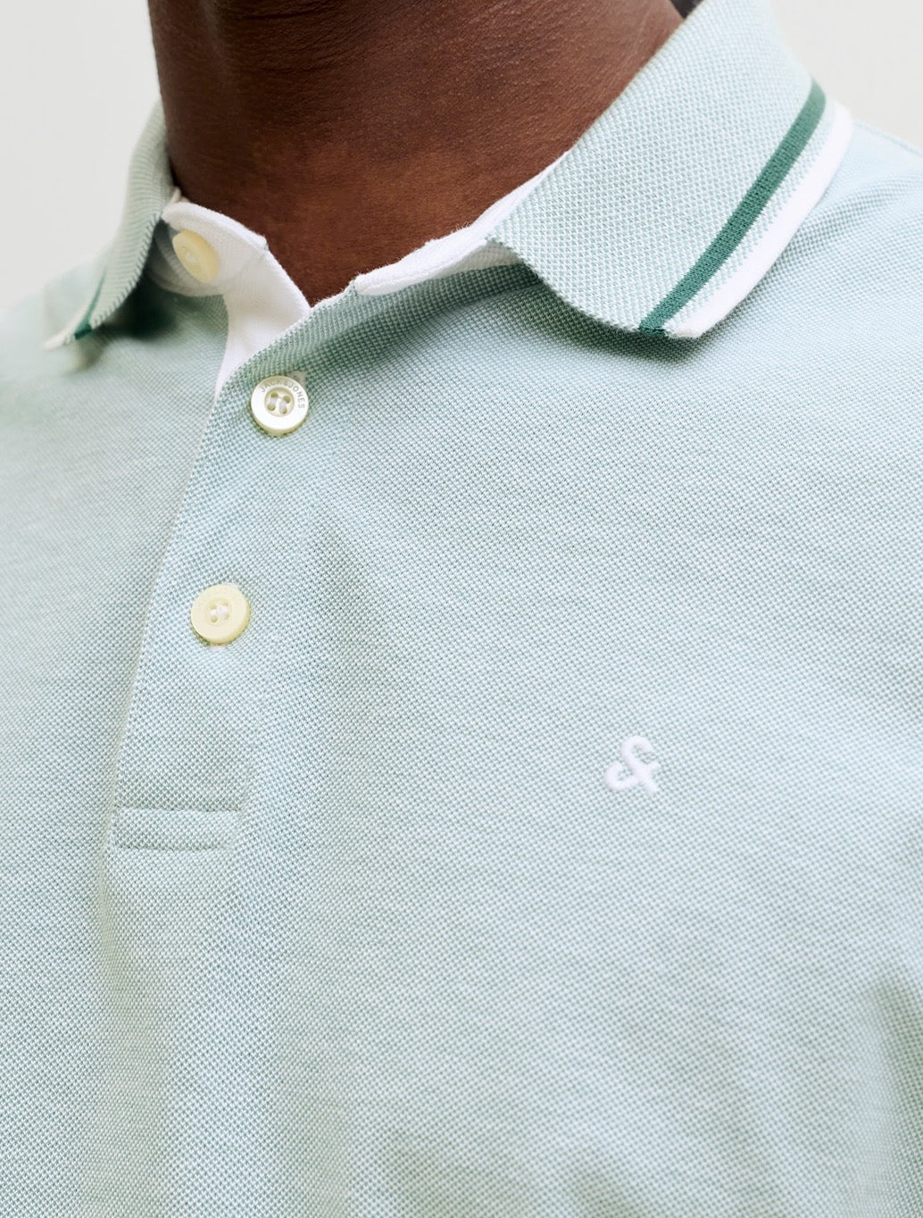 Jack & Jones Paulos Polo Shirt in Mint Green