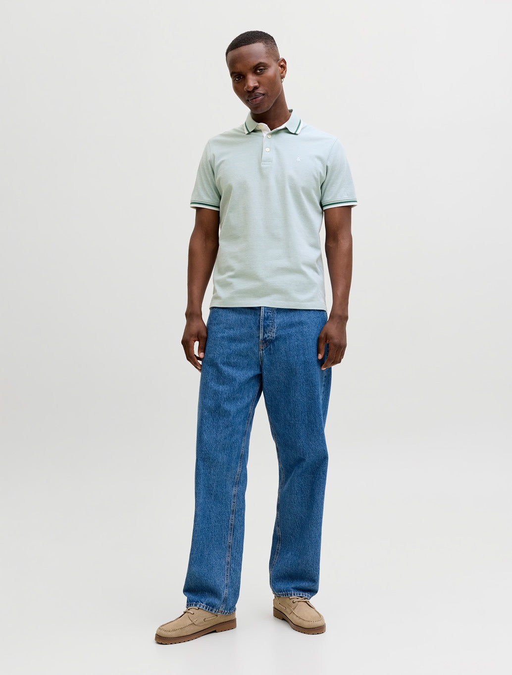 Jack & Jones Paulos Polo Shirt in Mint Green