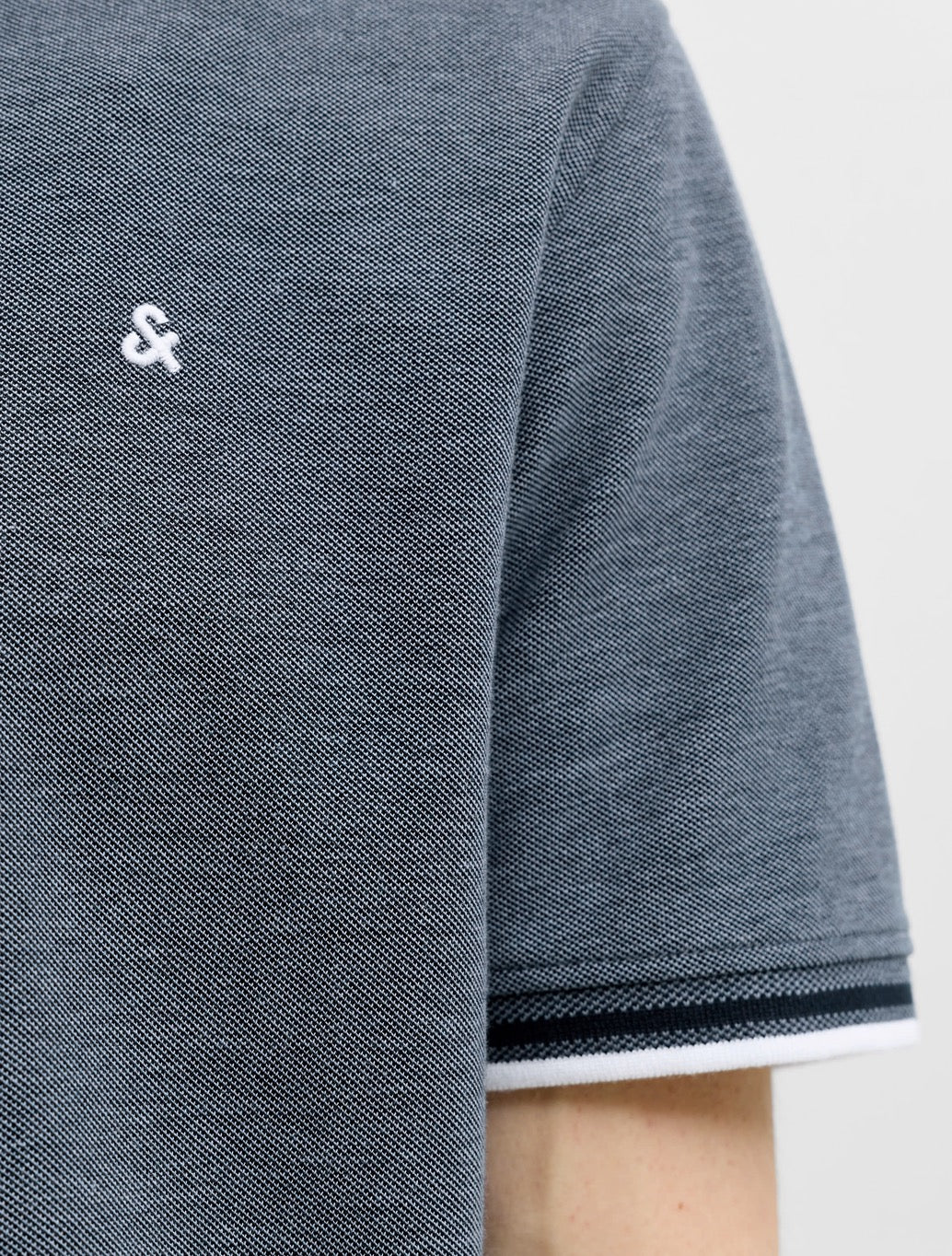 Jack & Jones Paulos Polo Shirt in Navy Fleck