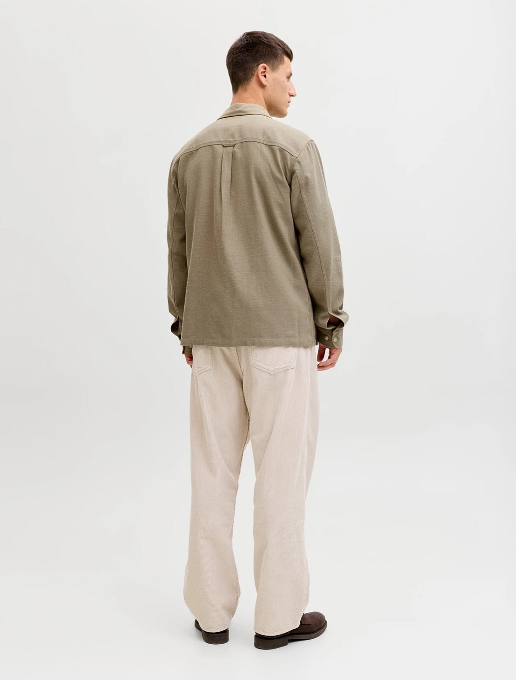 Jack & Jones Rayle Linen Blend Shirt in Light Green