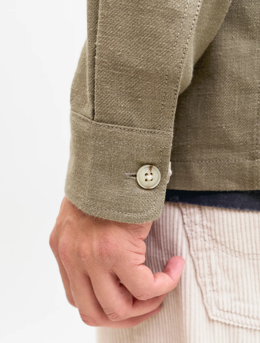 Jack & Jones Rayle Linen Blend Shirt in Light Green