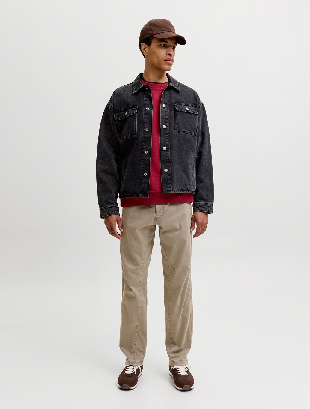 Jack & Jones Relaxed Fit Drawstring Trousers in Beige