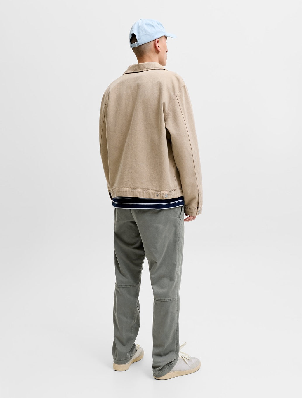 Jack & Jones Relaxed Fit Drawstring Trousers in Light Khaki