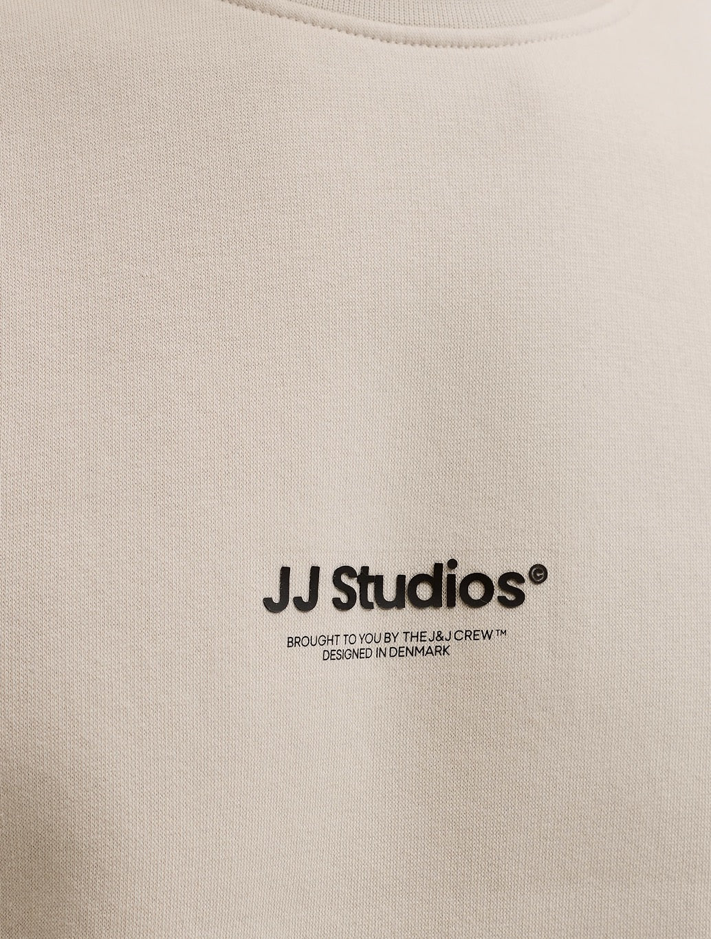 Jack & Jones Soho Printed Logo Sweatshirt in Beige
