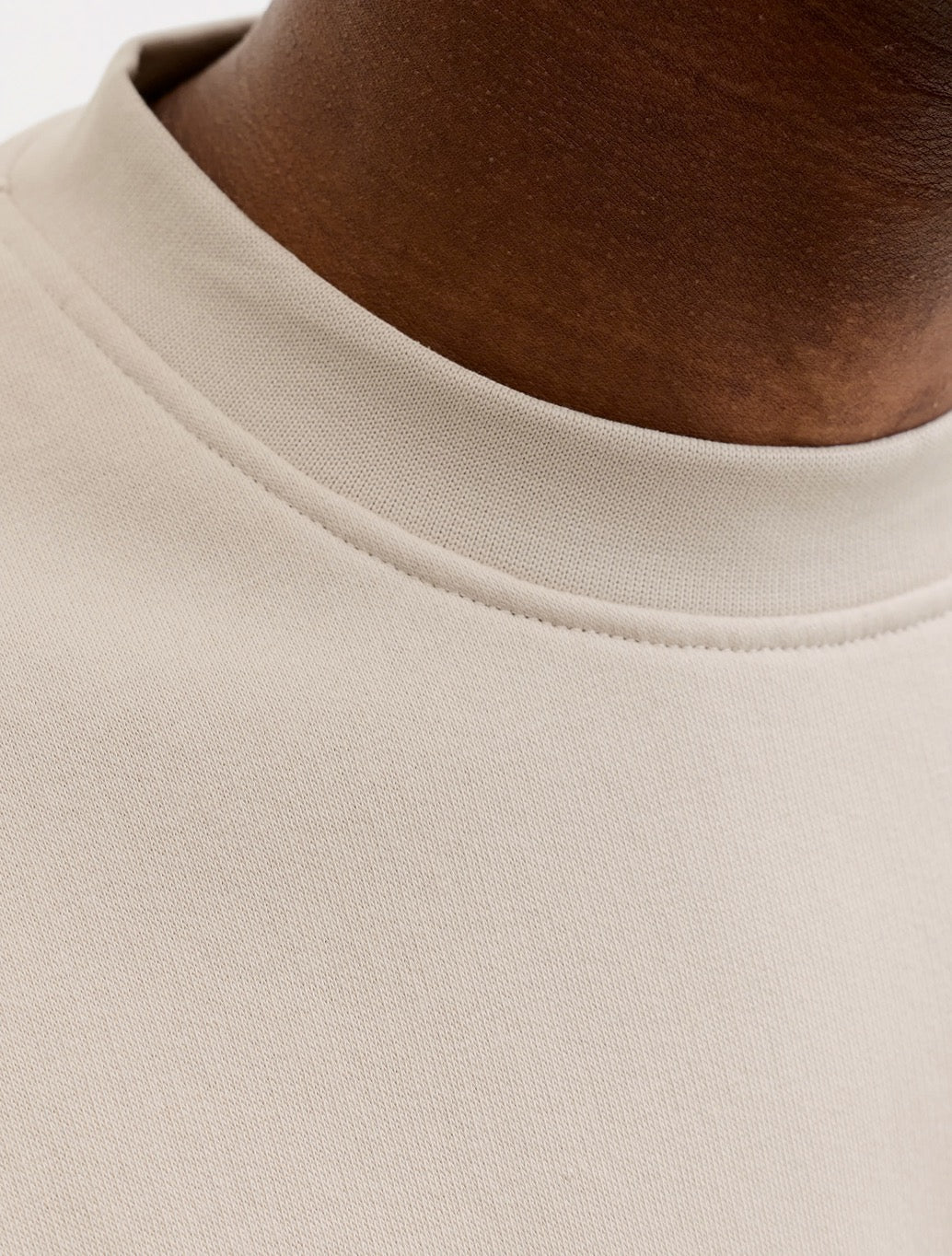 Jack & Jones Soho Printed Logo Sweatshirt in Beige