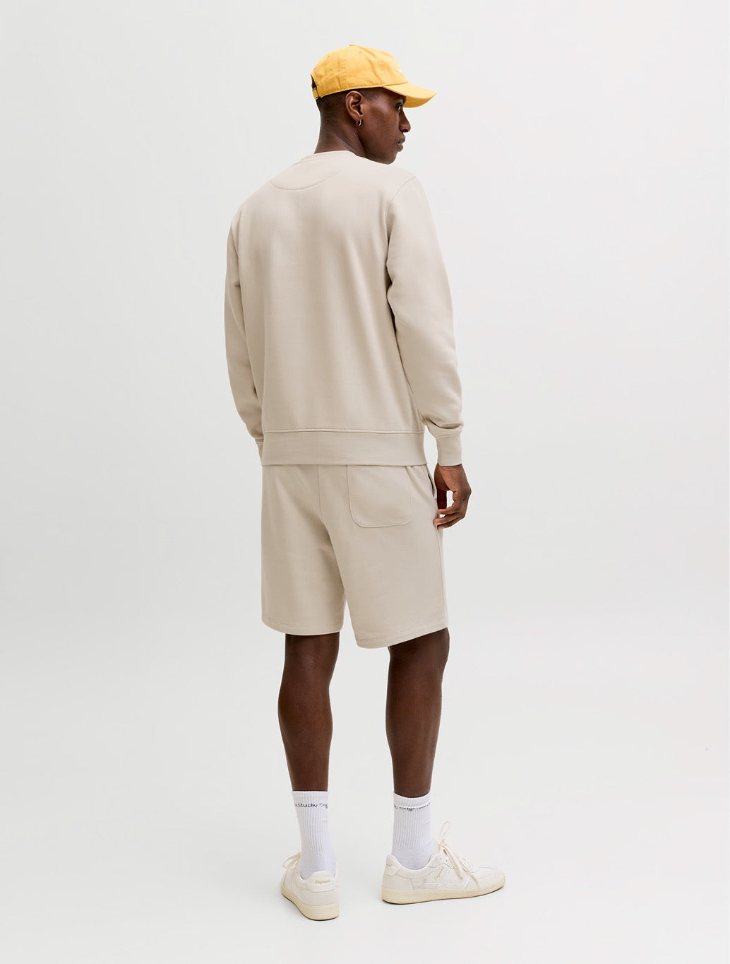 Jack & Jones Soho Printed Logo Sweatshirt in Beige