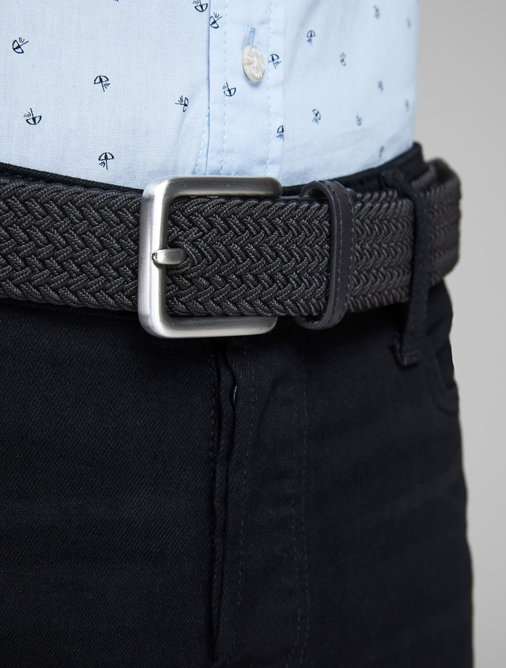 Jack & Jones Spring Braided Belt in Black