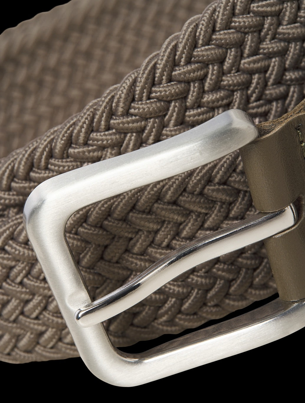 Jack & Jones Spring Braided Belt in Khaki